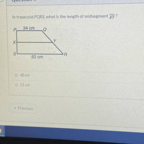 What is the length of midsegment XY