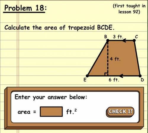 Calculate the area of trapezoid BCDE