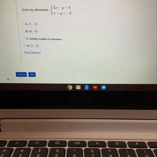 Can someone help ASAP (solve by elimination)