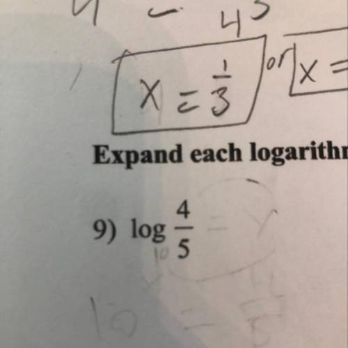 Expand the logarithm using the properties of logarithms