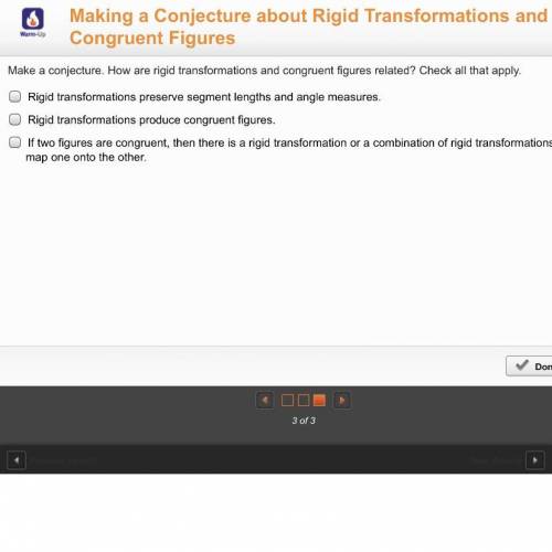 How are ridge transformations are congruent figures related ?
