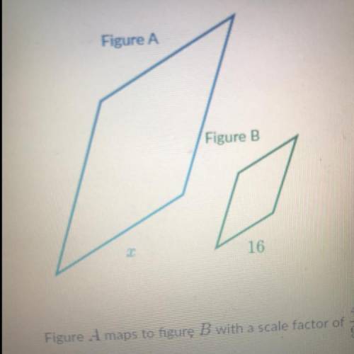 Figure A is a scale image of figure B Figure A maps to figure B with a scale factor of 4/9 What is t
