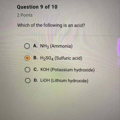 Which of the following is an acid?