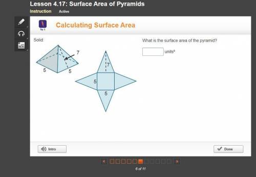 What is the surface area of the pyramid?