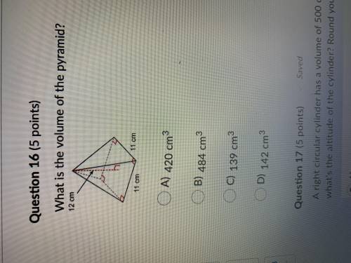 What is the volume of the pyramid