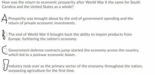 Will do a How was the return to economic prosperity after World War ll the same for South C