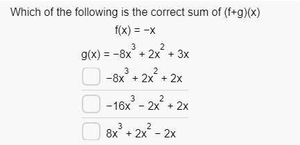 Which of the following is the correct sum?