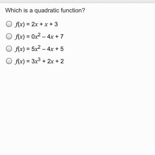 Which is a quadratic function?