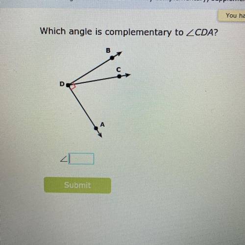 Which angle is complementary to CDA?
