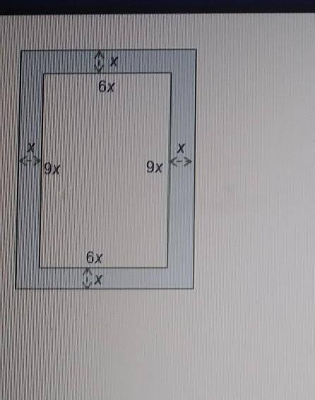 The figure shows two rectangles. Which expressionrepresents the area of the shaded region?16x34x54x8