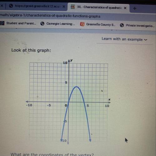 What are the coordinates of the vertex