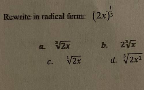 Rewrite and radical form