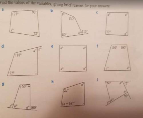 Find the value of the missing angle give reasons to support your answer.Quadrilaterals