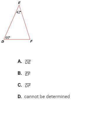 Help please?  Which side of ΔDEF is the longest?