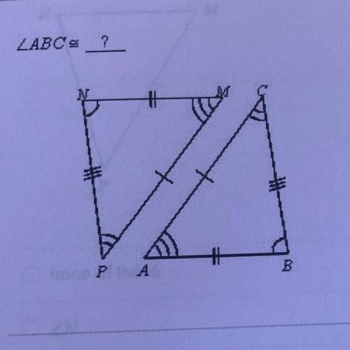 Angle ABC is congruent to ?