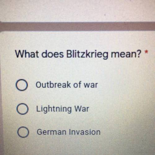 What does blitzkrieg mean?