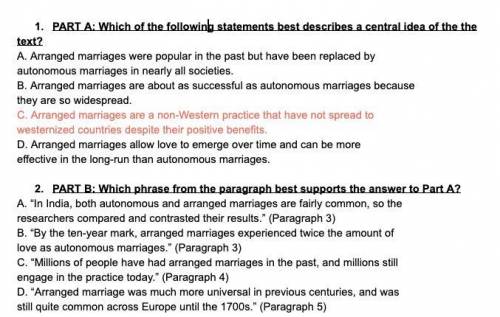 PART B: Which phrase from the paragraph best supports the answer to Part A?