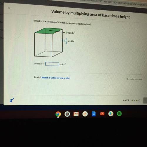 Please help FAST. What is the volume of the following rectangular prism?