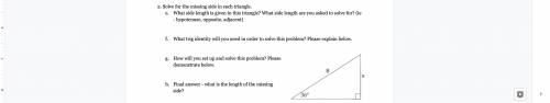 Help to solve right triangles...