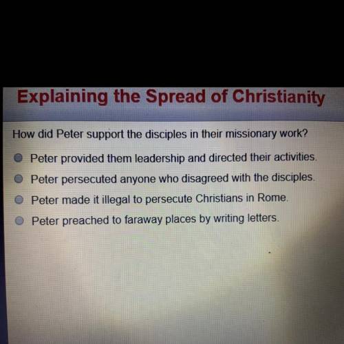 How did Peter support the disciples in their missionary work? Peter provided them leadership and dir