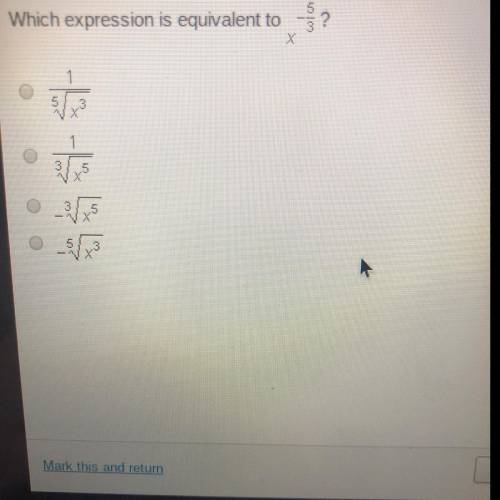 Which expression is equivalent to - 5/3?