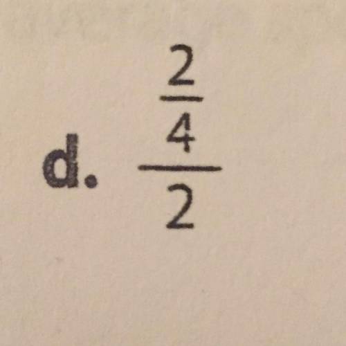 Simplify this complex fraction