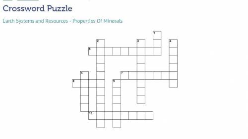 Crossword puzzle... would like help pwease ... 8th grade  ~Earth Systems and Resources - Properties