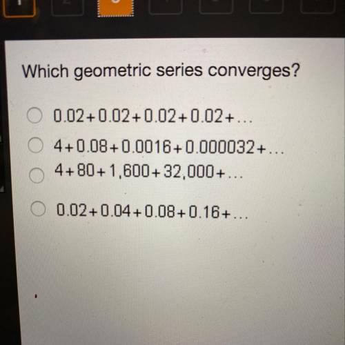Which geometric series converges?