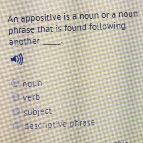 An appositive is a noun or a noun phrase that is found following another