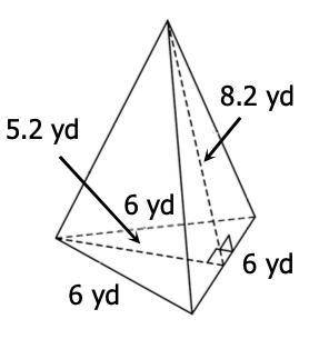 Find the surface area of the triangular pyramid. PLEASE HELPP