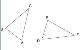 Explain the sequence of rigid motions that show the two triangles are congruent. Be specific and inc