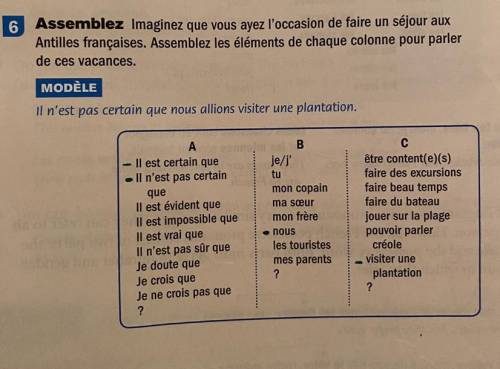 Help forming 5 sentences in french using subjunctive or indicative if needed .