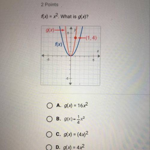 Help?? f(x)=x^2. What is g(x)?