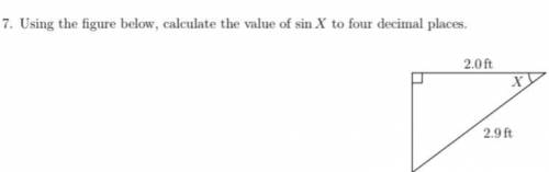 Calculate the value of sin X to four decimal places