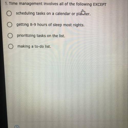 Time management involves all of the following except