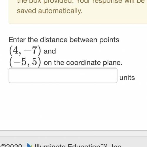 What is the distance between the two points?
