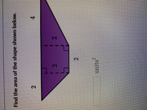 Find the area of the shape shown below. plz help