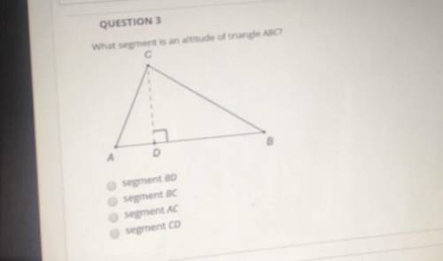 What segment is an altitude of triangle ABC?