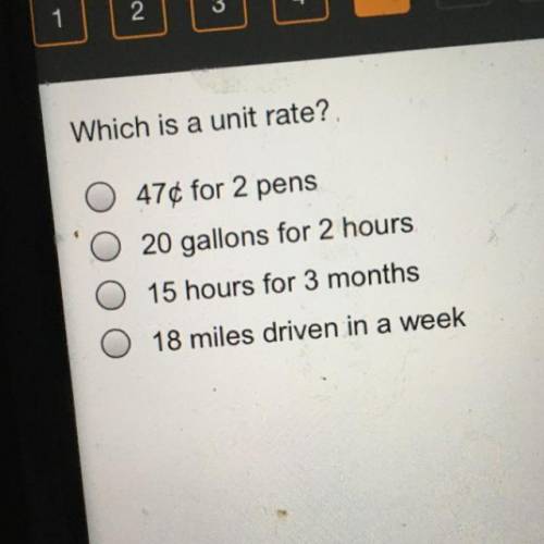 Which is a unit rate?