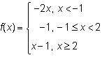 Which graph represents the following piecewise defined function? (Function is the first photo)