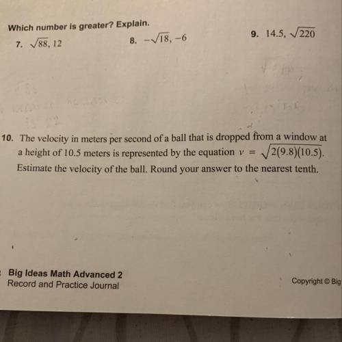 #7-9 please help with an explanation,, will mark brainliest