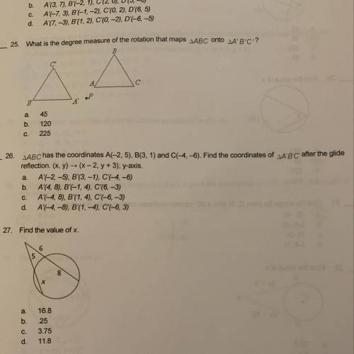 Can I get some help with 26 please?