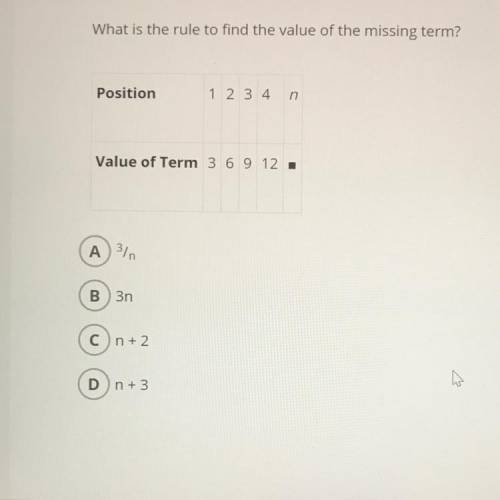 What is the rule to find the value of the missing term