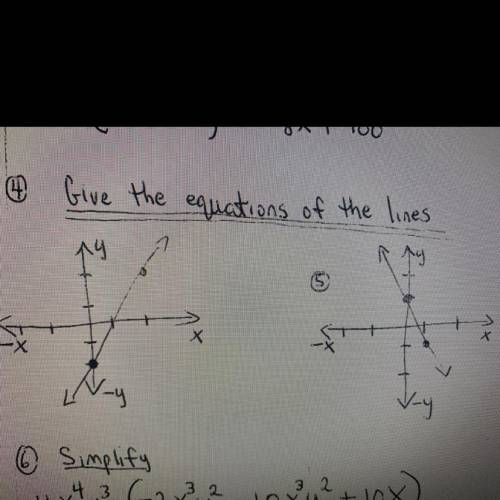 Give the equation of the lines