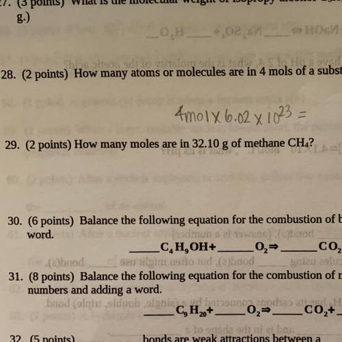Number 28 please with work shown or formula