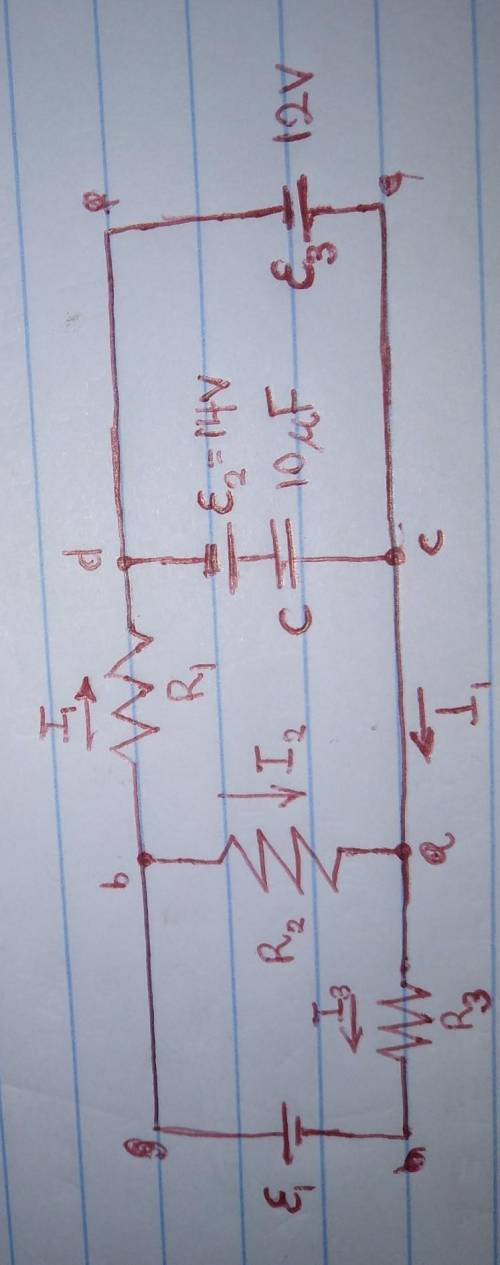 In the circuit shown in Figure 1, (a) use Kirchhoff’s laws and a diagram to determine the currents I