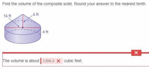 Find the volume of the composite solid. Please explain how you got your answer