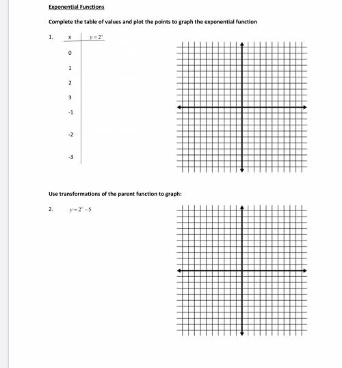 Exponential Functions questions: Need to show work. Giving 75 points for all questions