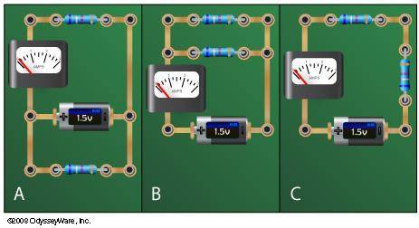 Which of the following diagrams illustrates a series circuit with two resistors?