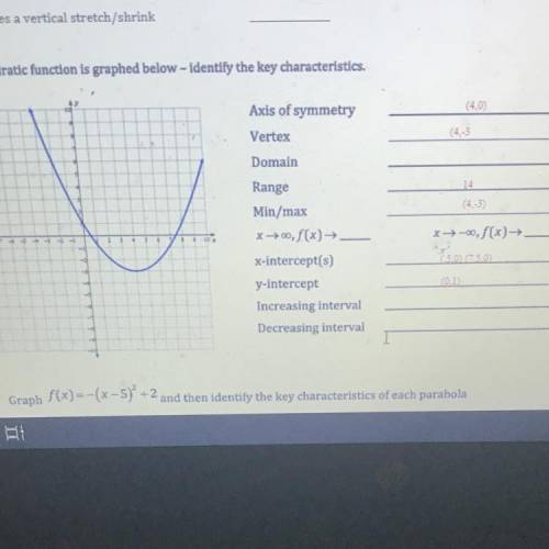 I need help with increasing interval and decreasing interval and the domain and the x->infinity